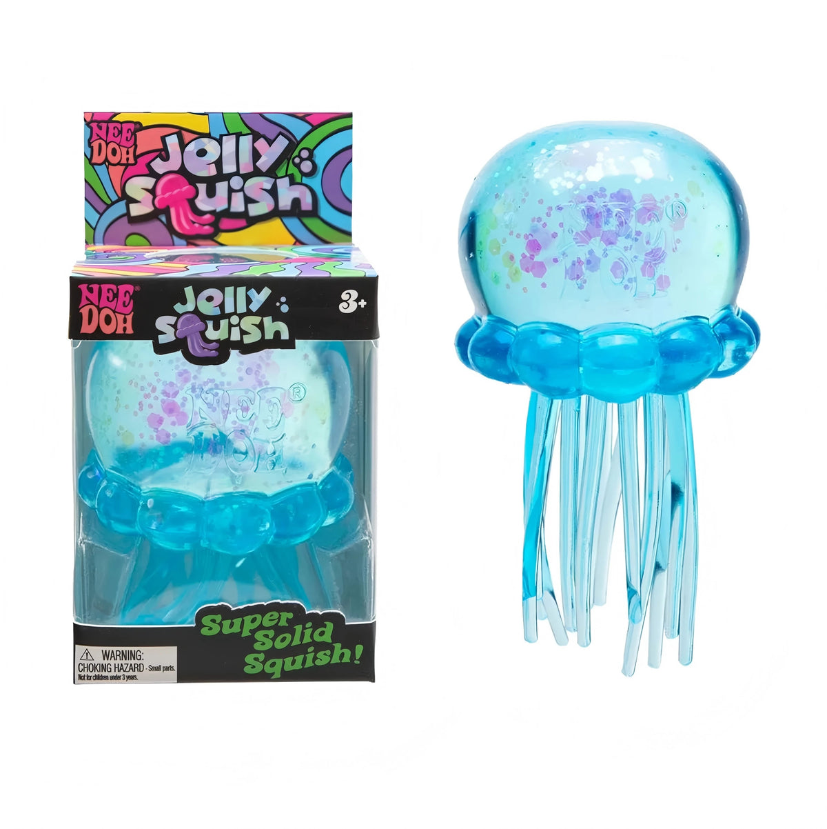 Squishy Fidget Toy | Soft Jelly Squeeze | Stress Relief | Jellyfish Cube Set
