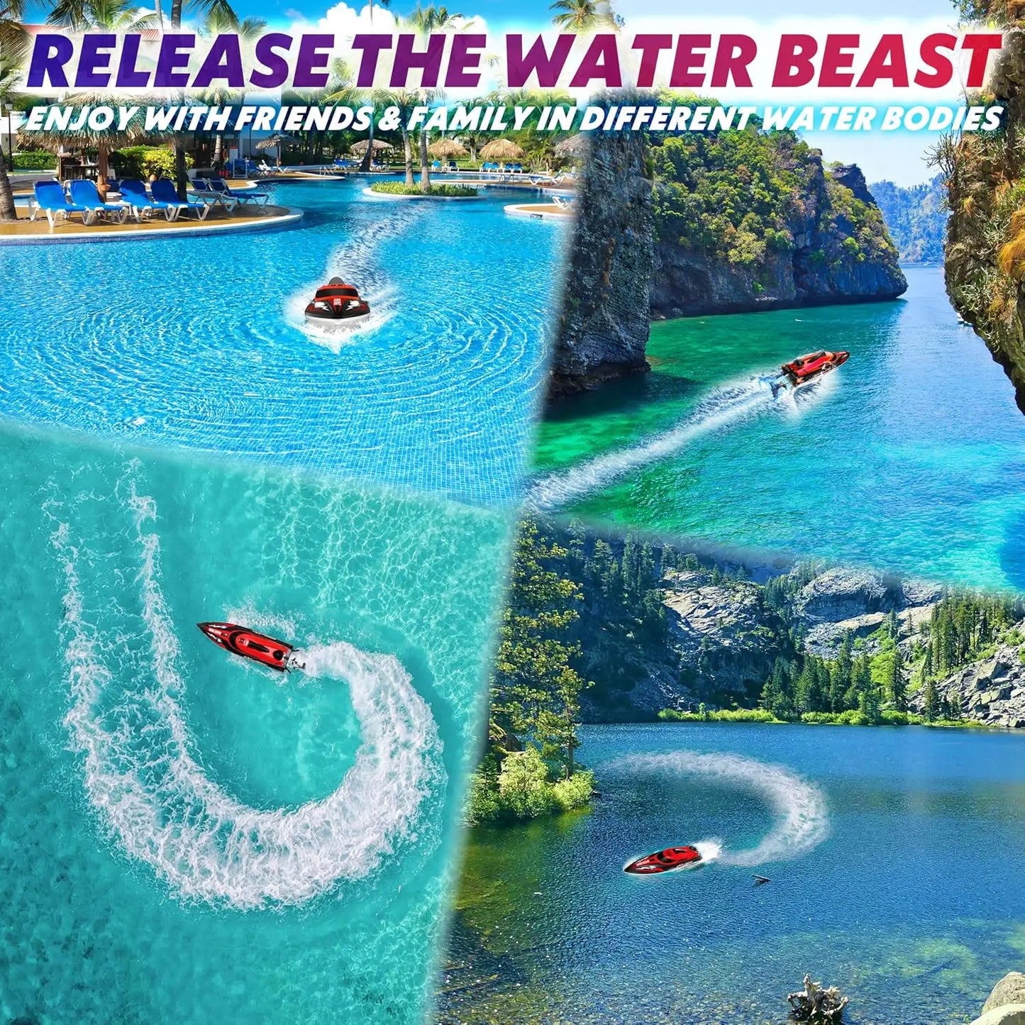 RC Boat | 2.4GHz Remote Control | Max Speed 25 KM/H