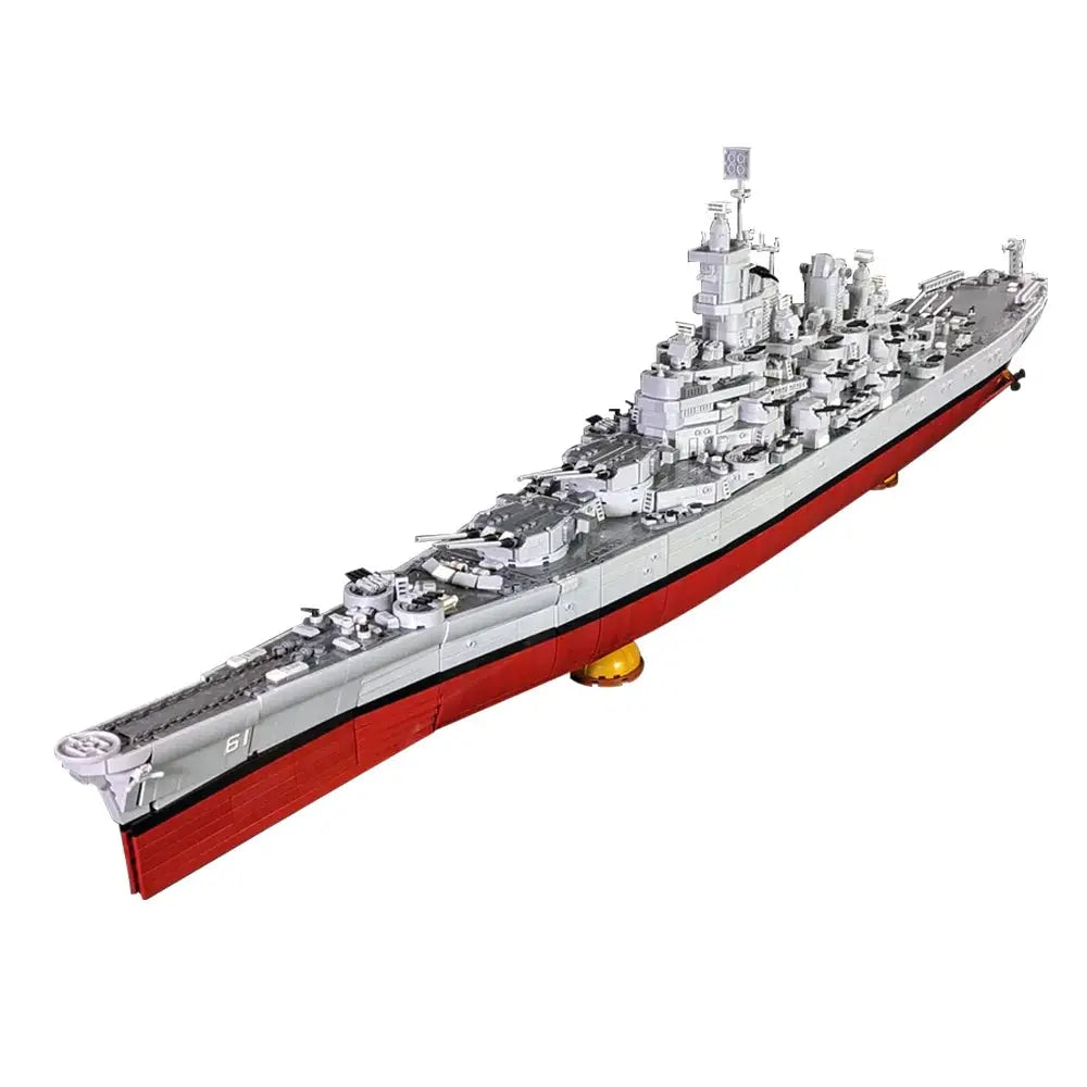 Gobricks MOC USS Iowa BB-61 Battleship Bricks Model USS Missouri BB-63 The Lowa-class Maritime Cruisers Building Blocks Toy Gift - ToylandEU