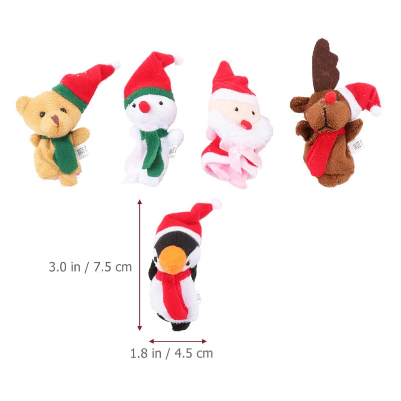 Christmas Finger Puppets Set - Santa Claus, Snowman, Elk - ToylandEU