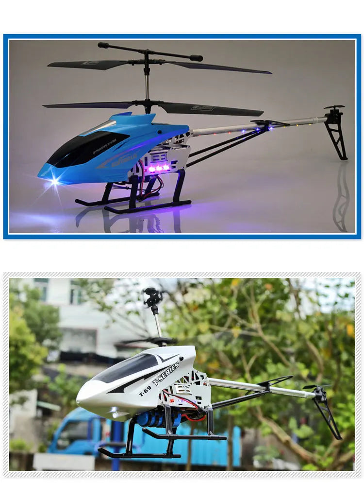 RC 80cm Remote-Controlled Helicopter with Anti-Fall Design - Durable Outdoor Toy Aircraft for Kids' Birthdays