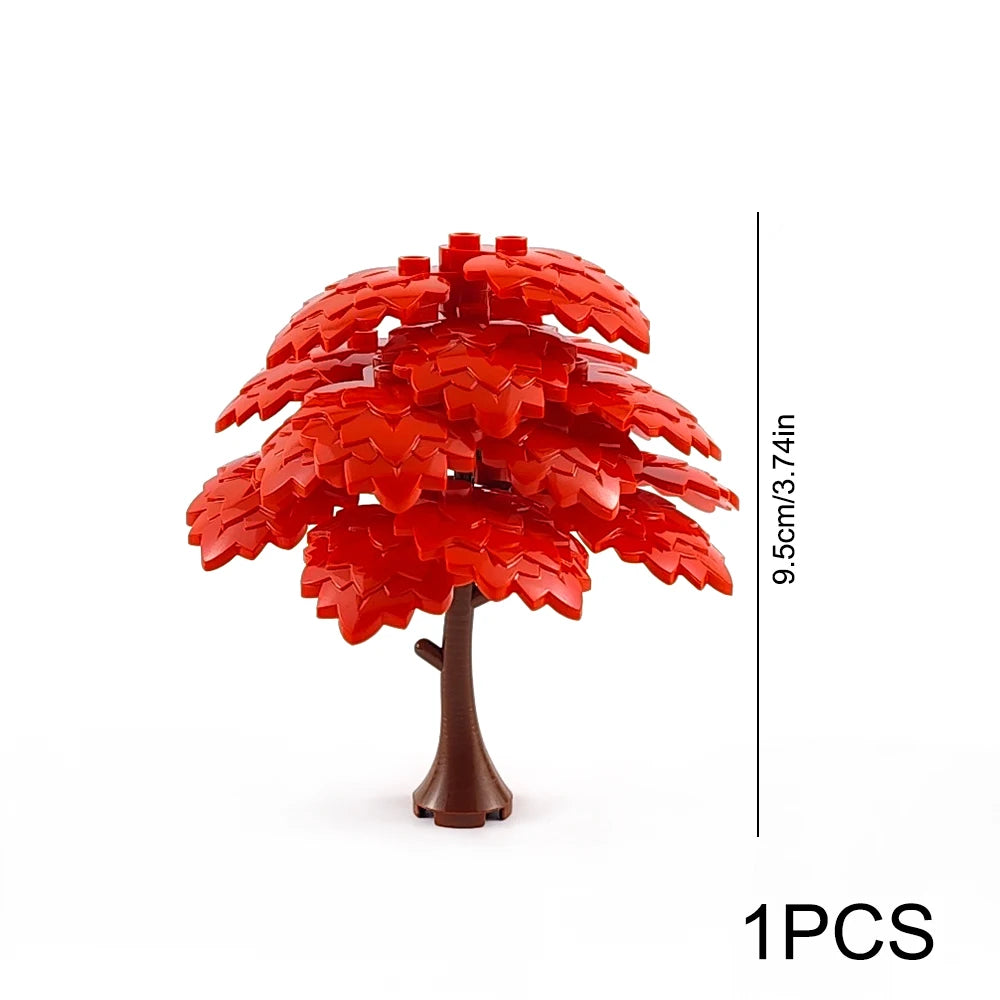 Block Trees | Compatible Brick Design | Plastic Garden Style | Unisex Model
