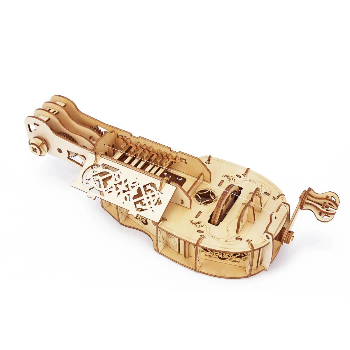 Build Your Own Hurdy Gurdy Mechanical Musical Instrument 3D Wooden Puzzle - ToylandEU