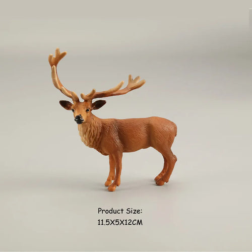 Forest Animal Action Figures Set - Moose, Elk, Reindeer, Alpaca, Sika Deer ToylandEU.com Toyland EU