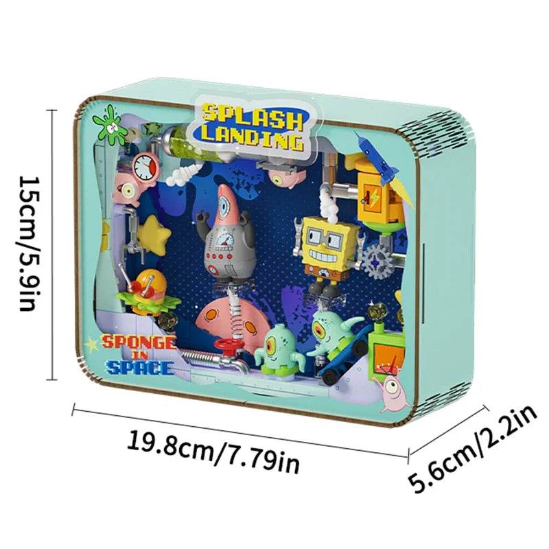 Spongebob Cartoon Krusty Krab Restaurant Building Blocks Toy - ToylandEU