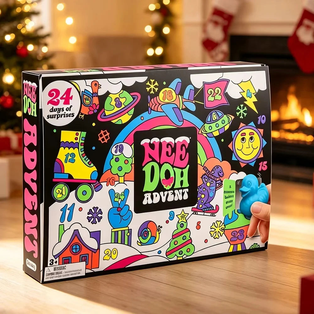 Advent Calendar | 2026 24 Piece Fidget Doll Countdown | Cartoon DIY Christmas Kit | New Year Party Gift