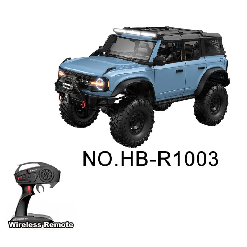 RC 1/10 Scale Remote Control Off-Road Rock Crawler Truck - 4WD RTR Climbing Vehicle with LED Lights and Lithium Battery