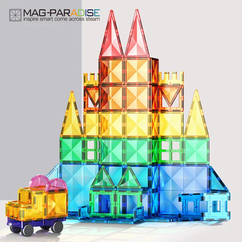 Magnetic Building Blocks | Strong Magnets | Montessori Toy | Ages 7-12