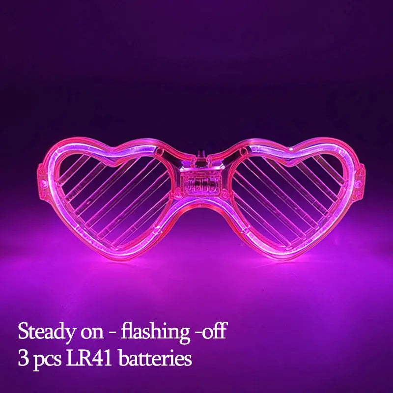 New Acrylic Luminous Glowing Cyberpunk Glasses LED Light Up Halloween Party Glasses Bar Club Props Neon Glasses Supplies - ToylandEU