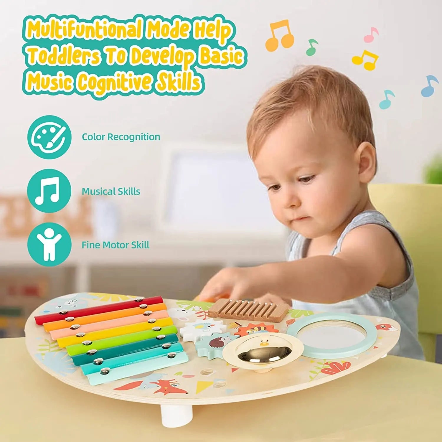 Wooden Montessori Musical Toddler Instrument Set - ToylandEU