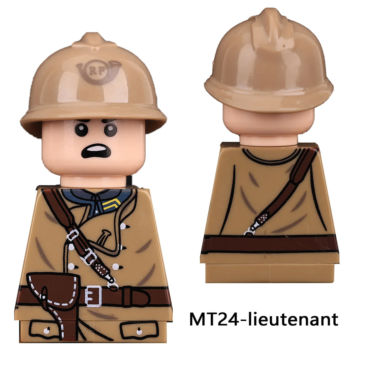 French Infantry Brick Set | WW2 Military Gear | Armor And Gun Kit | Kids Gift
