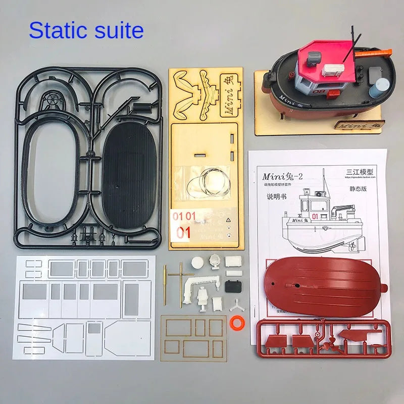 Mini Rabbit-2 RC Tugboat Assembly Model Kit - ToylandEU