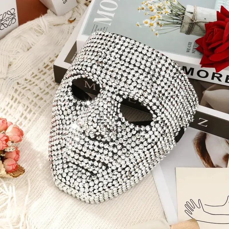 Dancer Mask DIY Rhinestone High-End Party Carnival Festival Prop, Suitable for Men and Women Dance Parties - ToylandEU