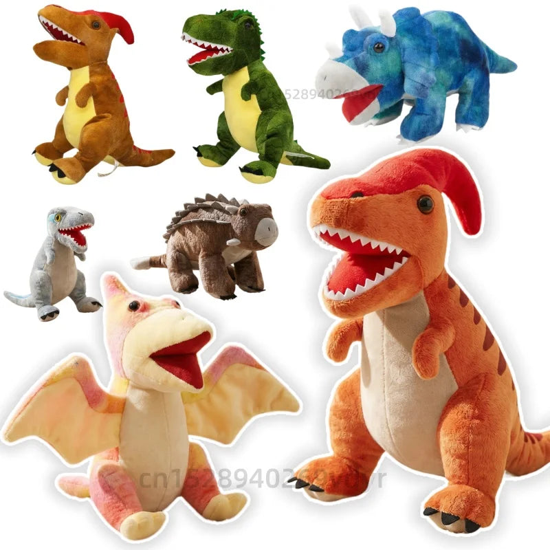 Kawaii Dinosaur Plush Toy Set for Home Decor and Gifting