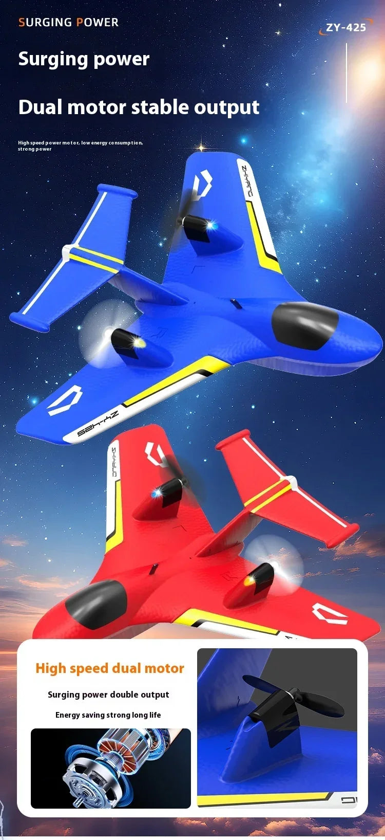 RC Remote Control Water Plane 425 - Two Channel Electric Fixed Wing Model Airplane for Kids