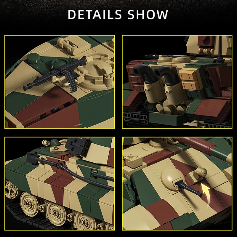 King Tiger Tank Building Blocks Set | 1780 Pieces | Lego Compatible