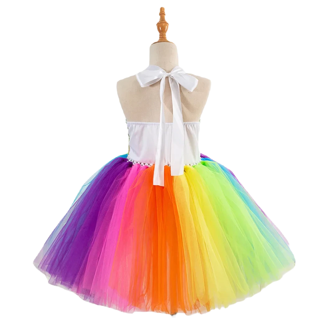 Magical LED Unicorn Princess Dress with Sequins - Kids Costume Delight!