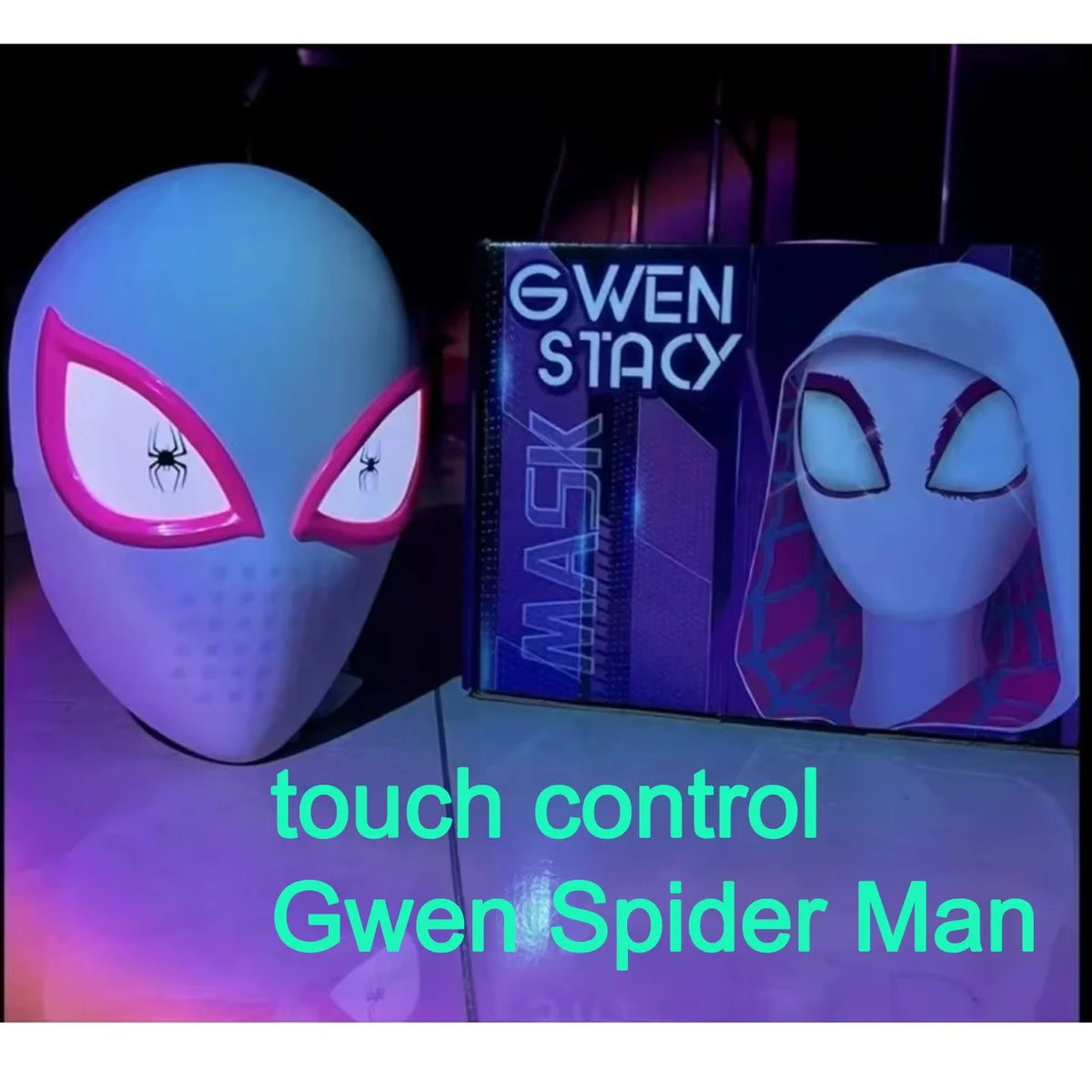 Glowing Helmet Mask | Touch Control Lighting | Unisex Design | Role Play Set
