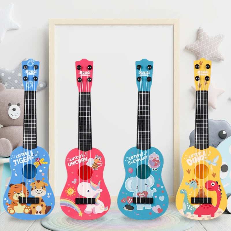 Children Ukulele Musical Toys 4 Strings Small Guitar Montessori - ToylandEU