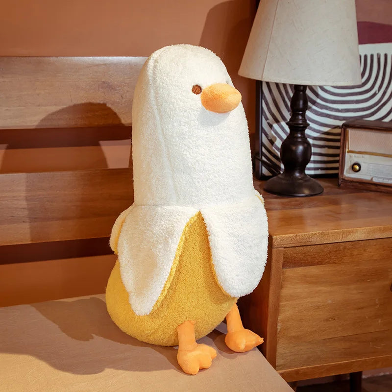 Banana Duck Plush Pillow | Soft Plush Material | Back Support Cushion | One Size