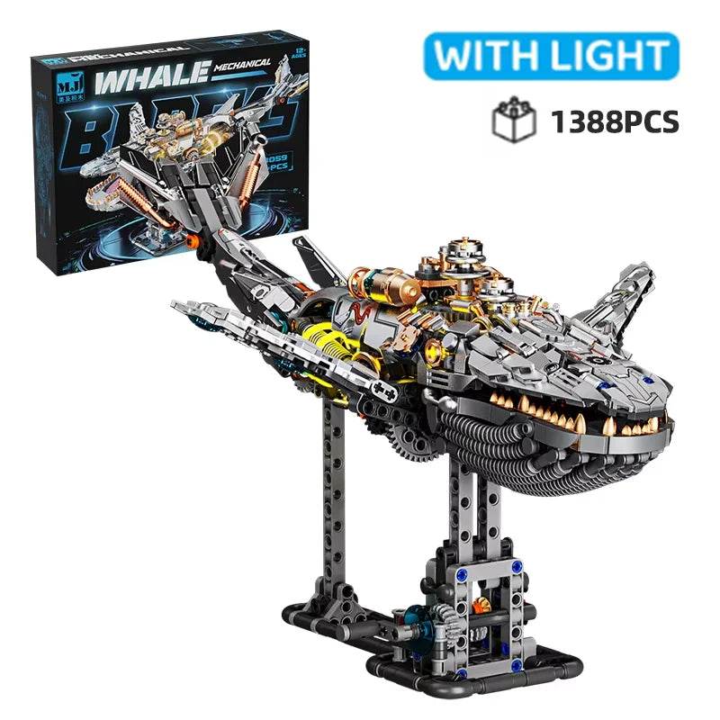 Mechanical Animal Building Blocks Parrot Eagle Whale Beetle Model Bricks With Light Display Kids Toys Gifts - ToylandEU