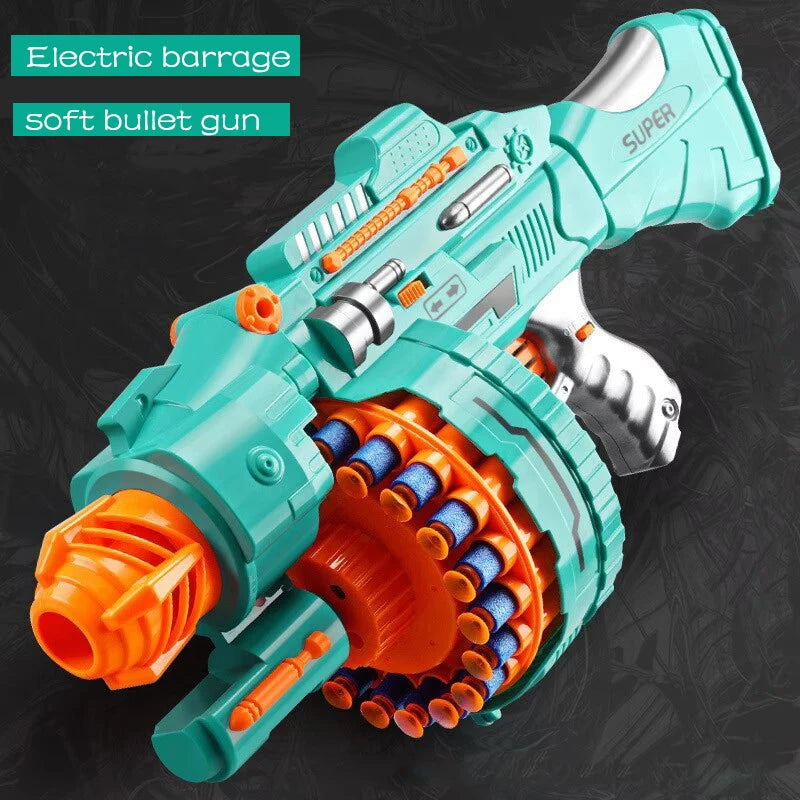 Nerfs Gun Toy Children's Electric Continuous Shooting Gatling Suction
