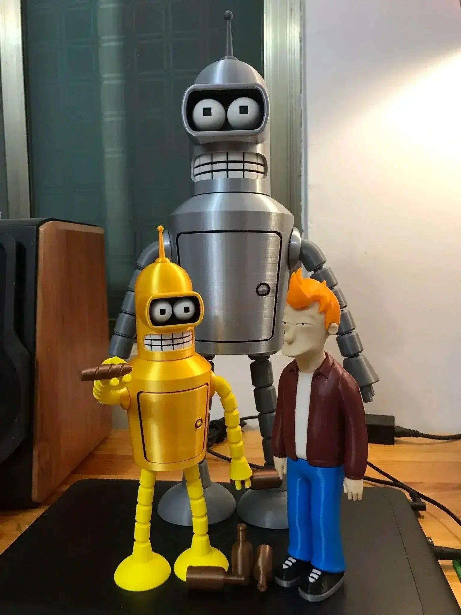In Stock Cartoon Futurama Fry & Bender 3D Printing Action Figure Model Toys Gifts For Kids - ToylandEU