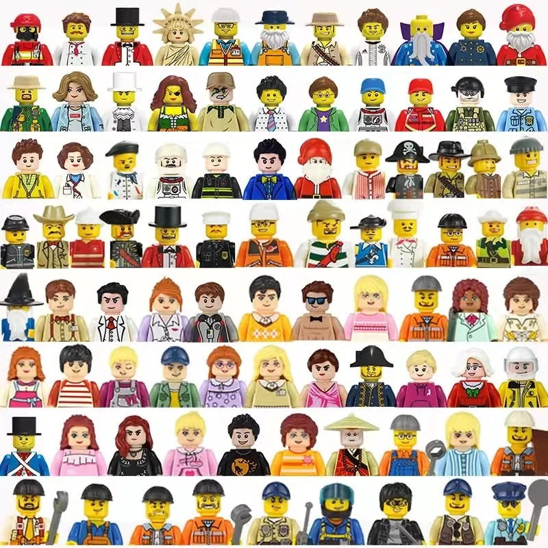 Random Mini City Figures Movie Characters Worker Building Blocks - ToylandEU