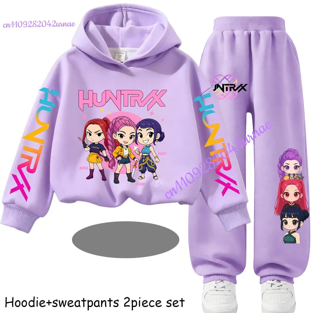 Kids Hoodie Set | Smooth Polyester Blend | Easy Care Casual Wear | Youth 7-13