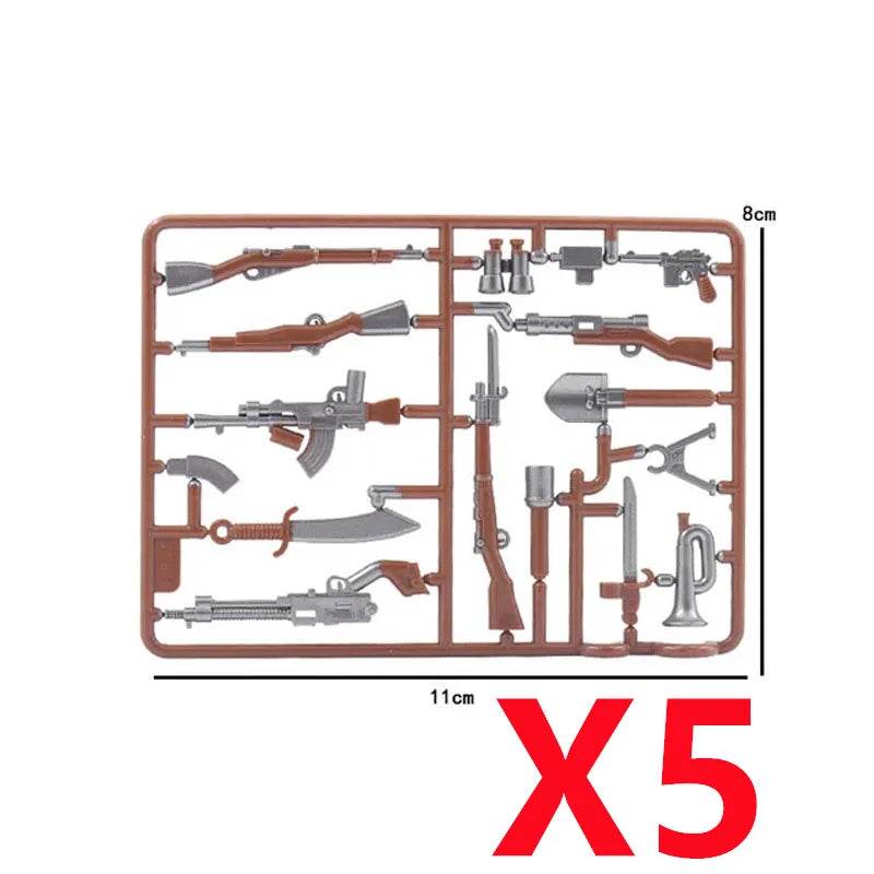 Premium Building Blocks Set Camouflage Military Equipment With Roadblock And Aircraft Parts For Kids - ToylandEU