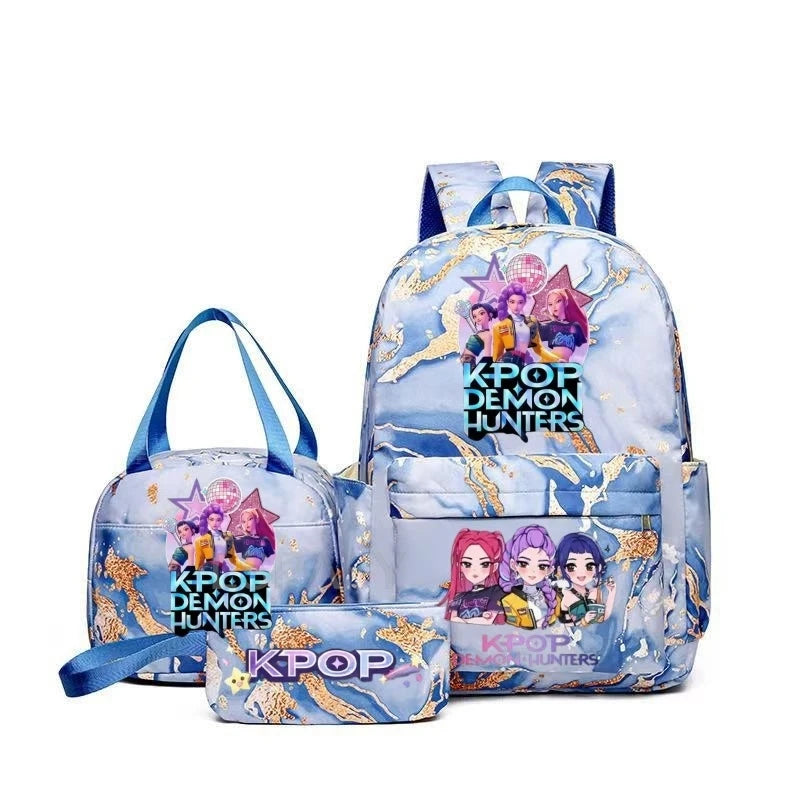 Pink Demon Hunter Backpack For Teens With Durable School Bag