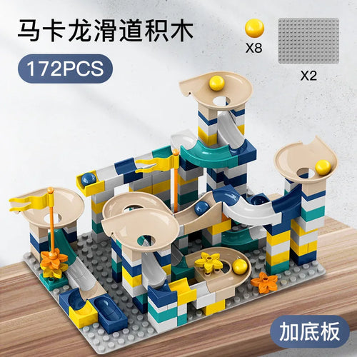 DIY Creative Bricks Assemble Toys Macaron Variable Funnel Slide Blocks ToylandEU.com Toyland EU