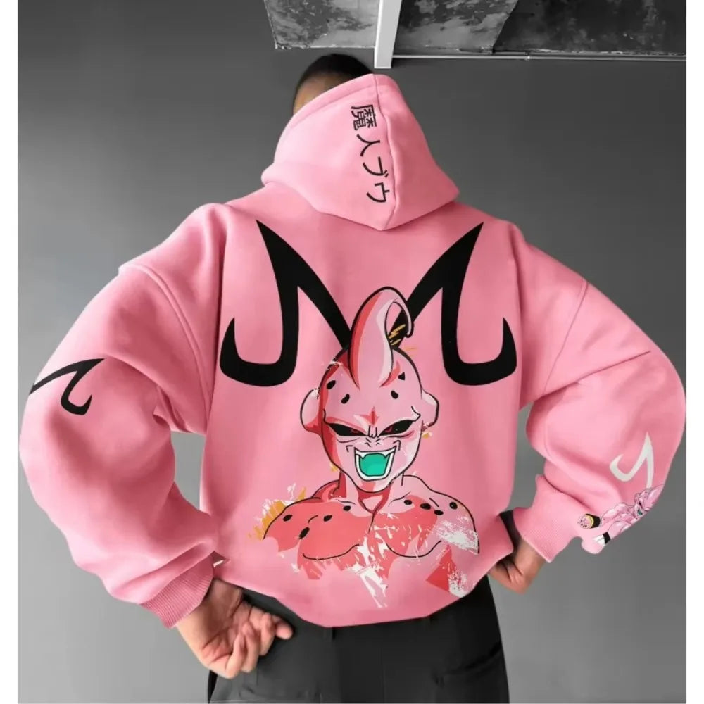 Hoodie | Majin Buu Dragon Ball Theme | Unisex Cosplay | Adult and Child Sizes