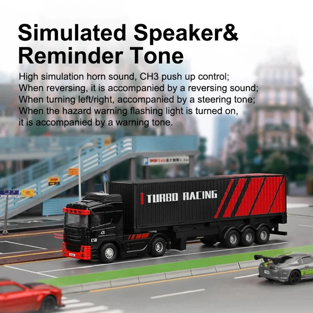 Turbo Racing 1:76 C50 Remote Control Semi-Truck with Simulated Vehicle Lights - ToylandEU