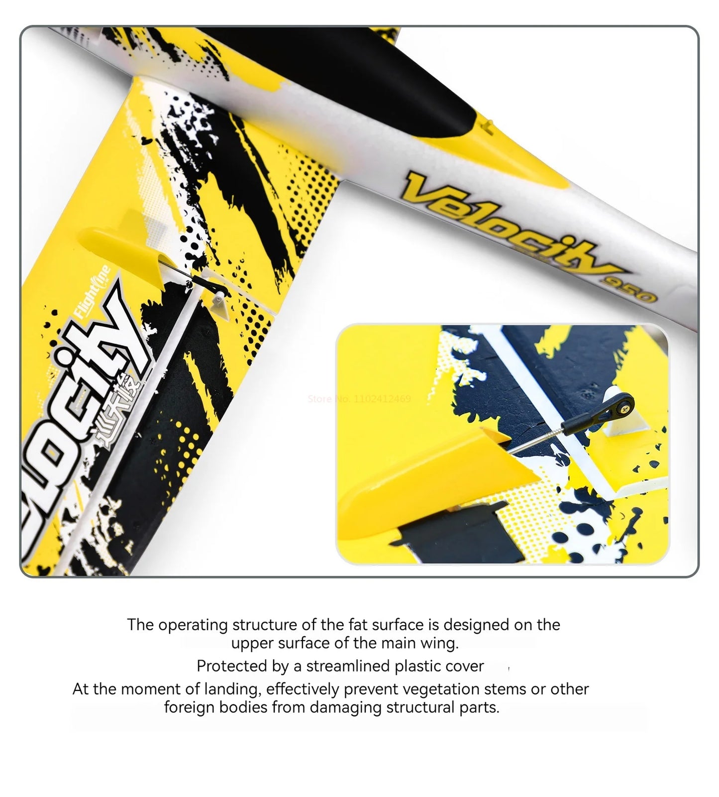 RC Freewing Velocity Patrol Racing RC Airplane - Fixed Wing Model with 6 Channels