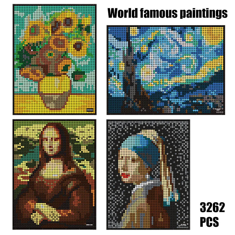 Building Blocks | Compatible With Lego | World Famous Painting Models | Art Home Decor
