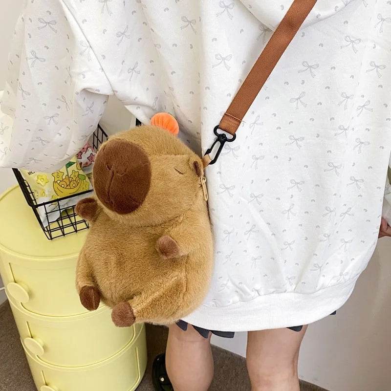 Capybara Plush Backpack Kawaii Fashion Plushie Doll Fur Bag Children's Shoulder Mini Knapsack Gift For Girlfriend - ToylandEU