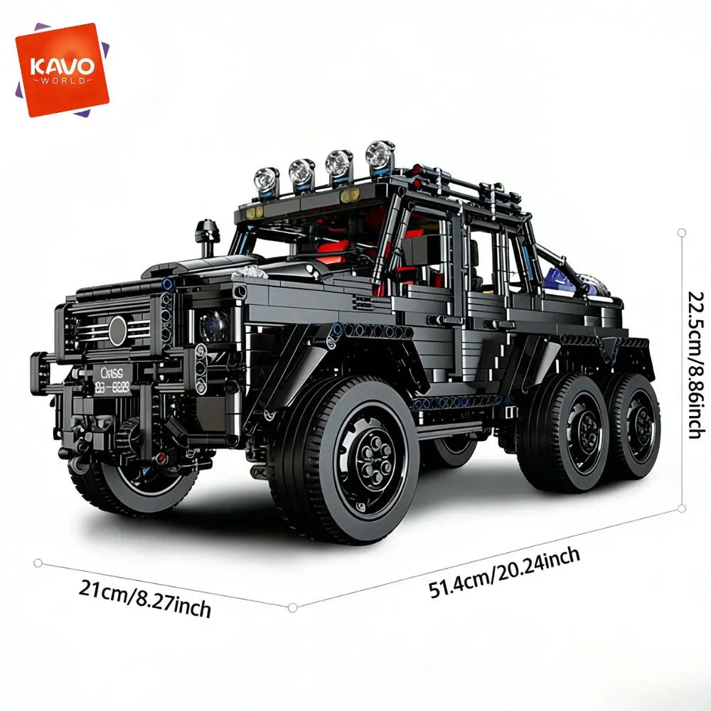 Off Road Truck Building Block Kit | 1:8 Scale | Advanced DIY Model