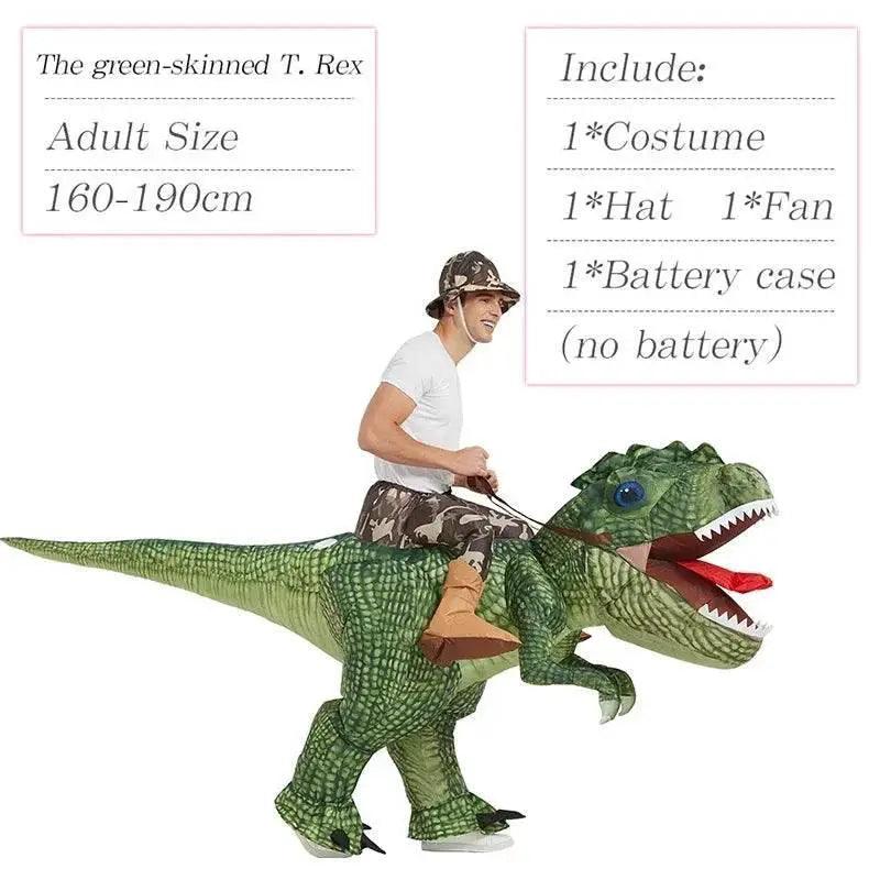 New Inflatable Dinosaur Costume Riding T Rex For Adults - ToylandEU