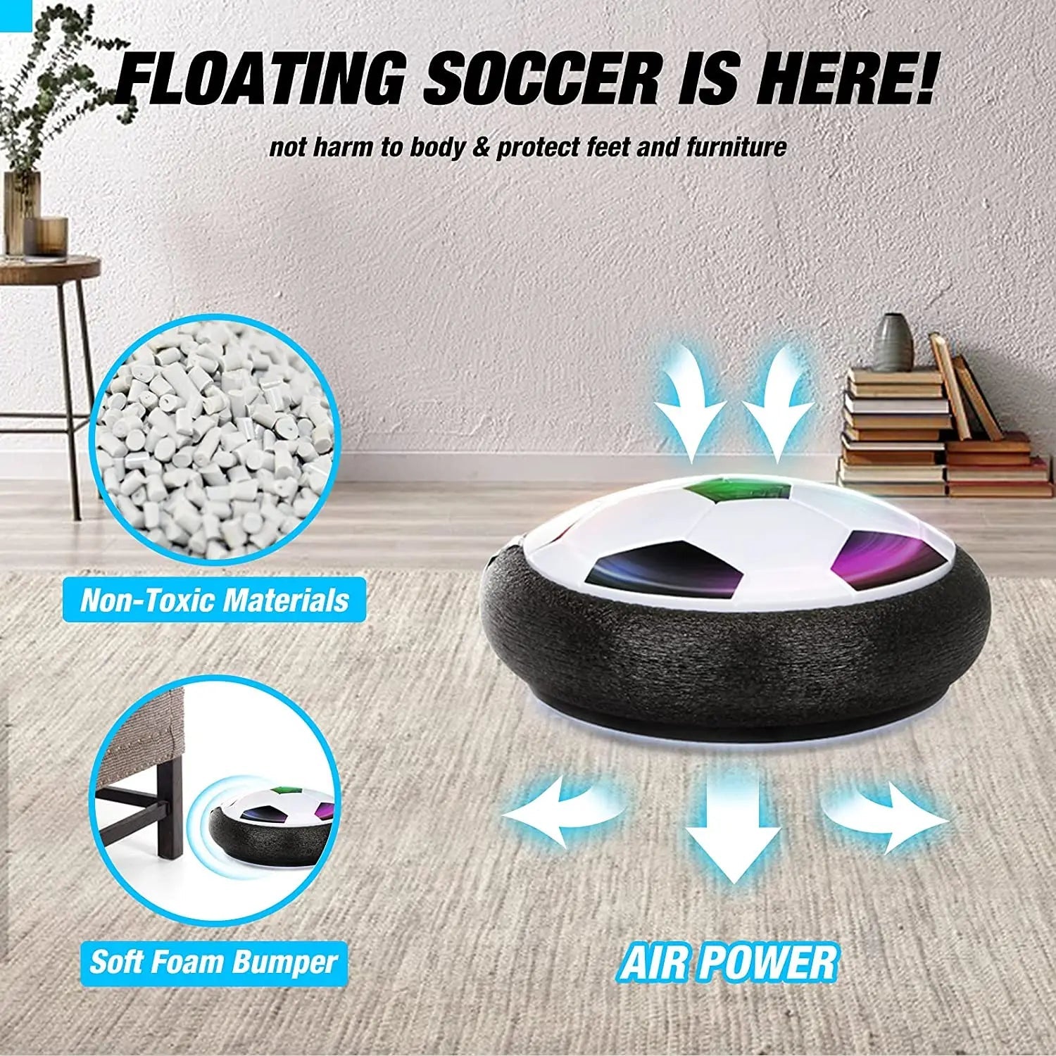 Electric Floating Soccer Ball For Children Hovering Football Toy LED - ToylandEU