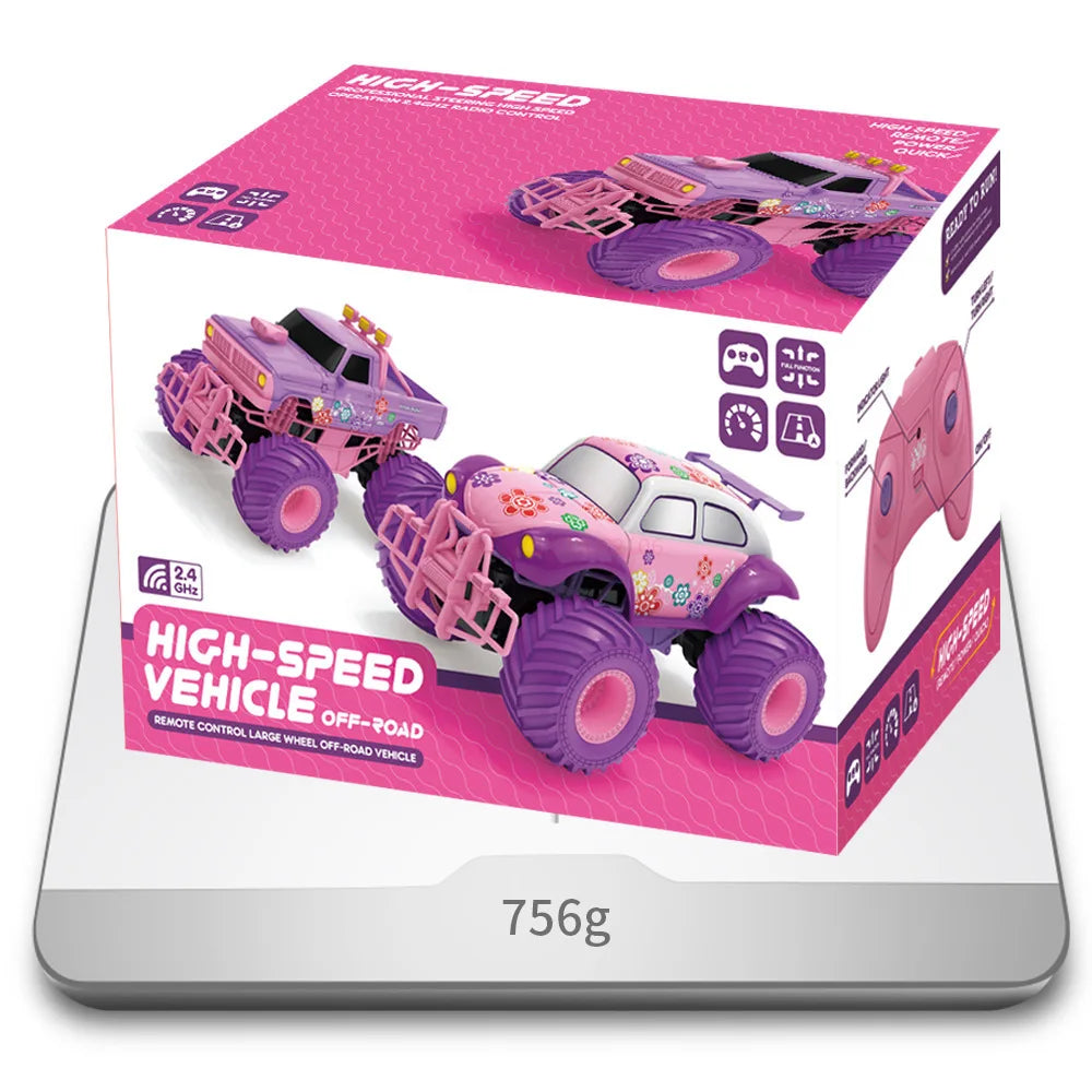 Pink Off-road Remote Control Car for Kids