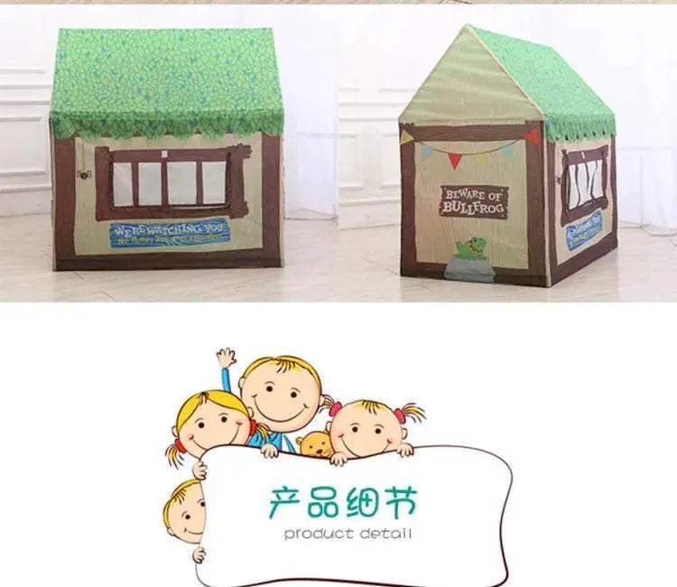 Portable Children Tent Cute Wigwam Folding Kids Tents Tipi - ToylandEU
