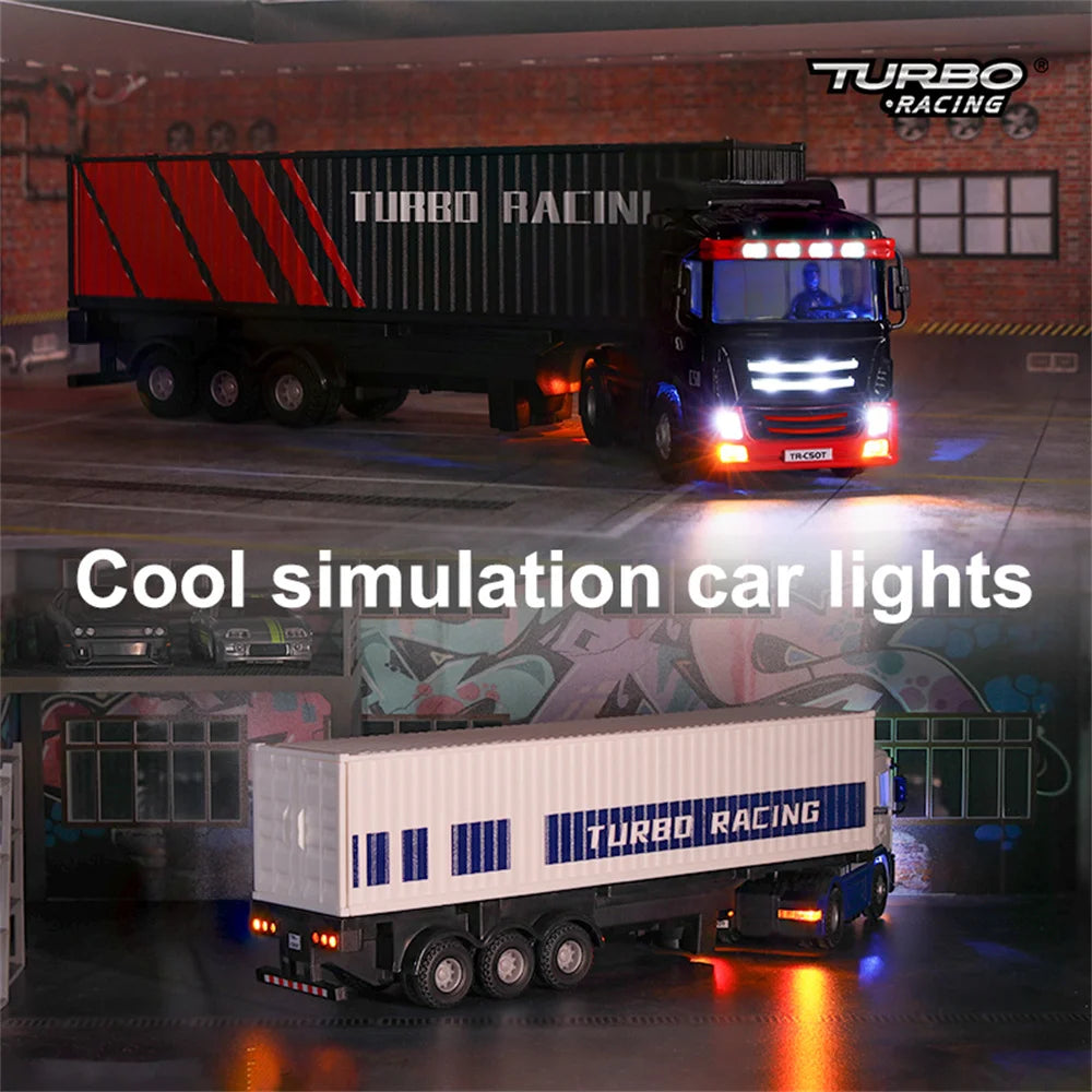 Turbo Racing C50 1/76 4WD RC Semi-Truck with LED Lights & Sounds