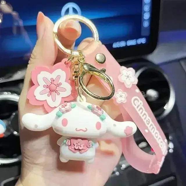 Sanrio Hello Kitty Key Chains, Kawaii Anime Cartoon Cinnamoroll Car Keychains Backpack Ornaments - CLOUDANIMESTUDIO
