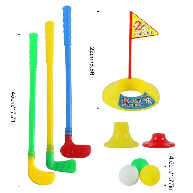 Children's Golf Toys Baby Toddler Golf Clubs Set for Parent-child Bonding