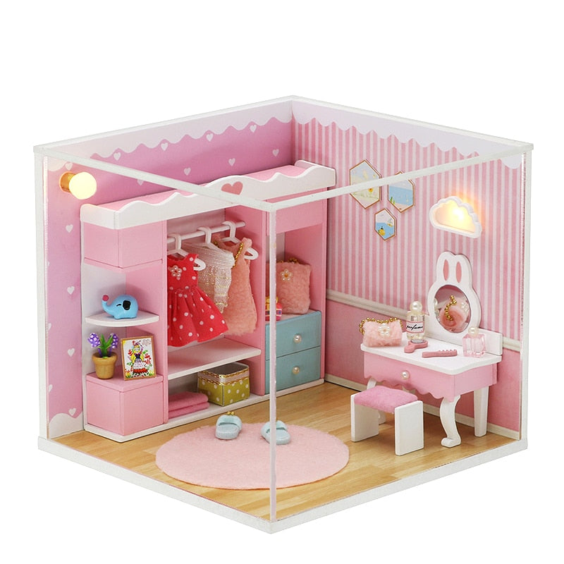 Doll House Miniature DIY Dollhouse With Furnitures Wooden House Casa Diorama Toys For Children Birthday Gift Z007 Toyland EU Toyland EU