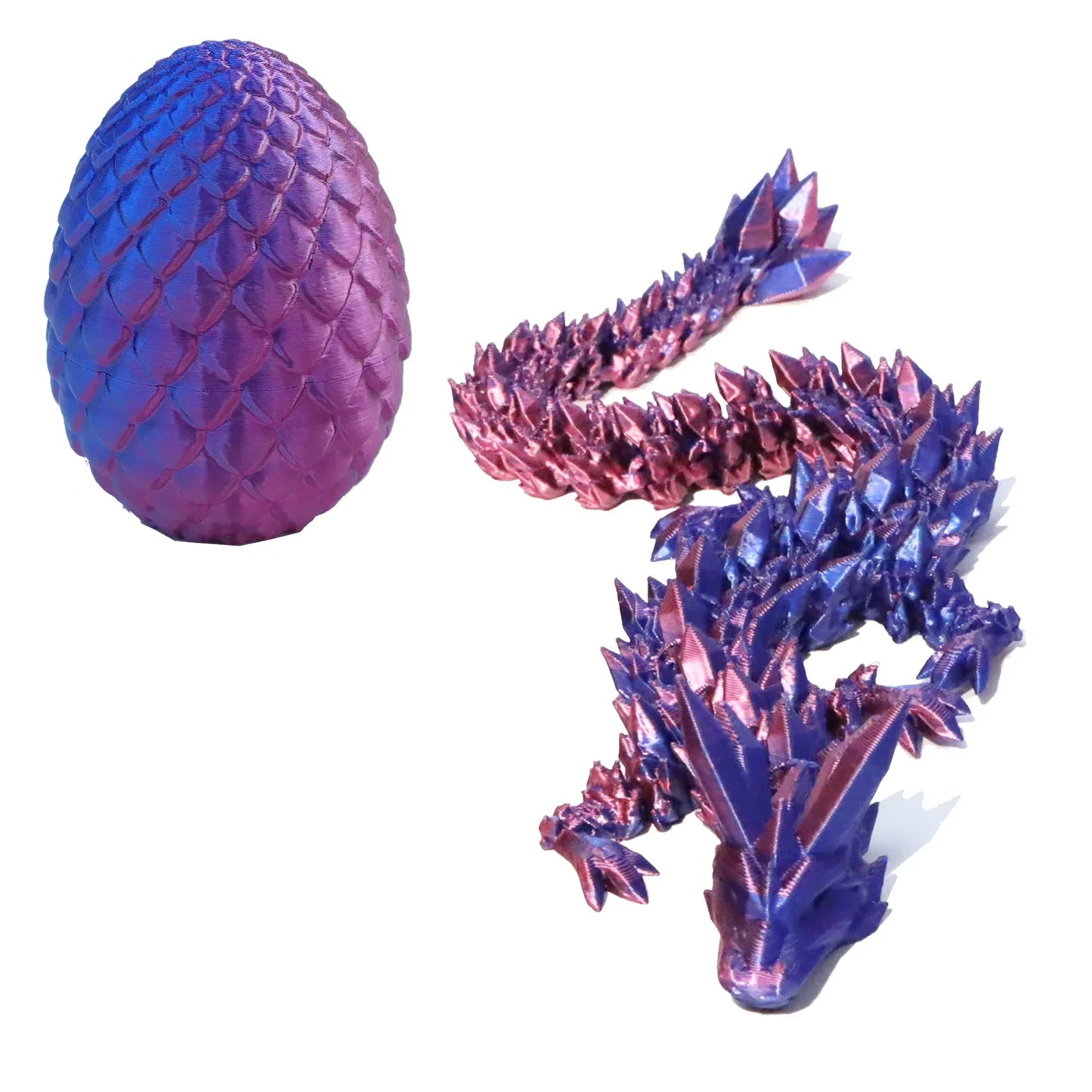 3D Printed Dragon Egg Toy With Articulated Crystal Dragon - ToylandEU