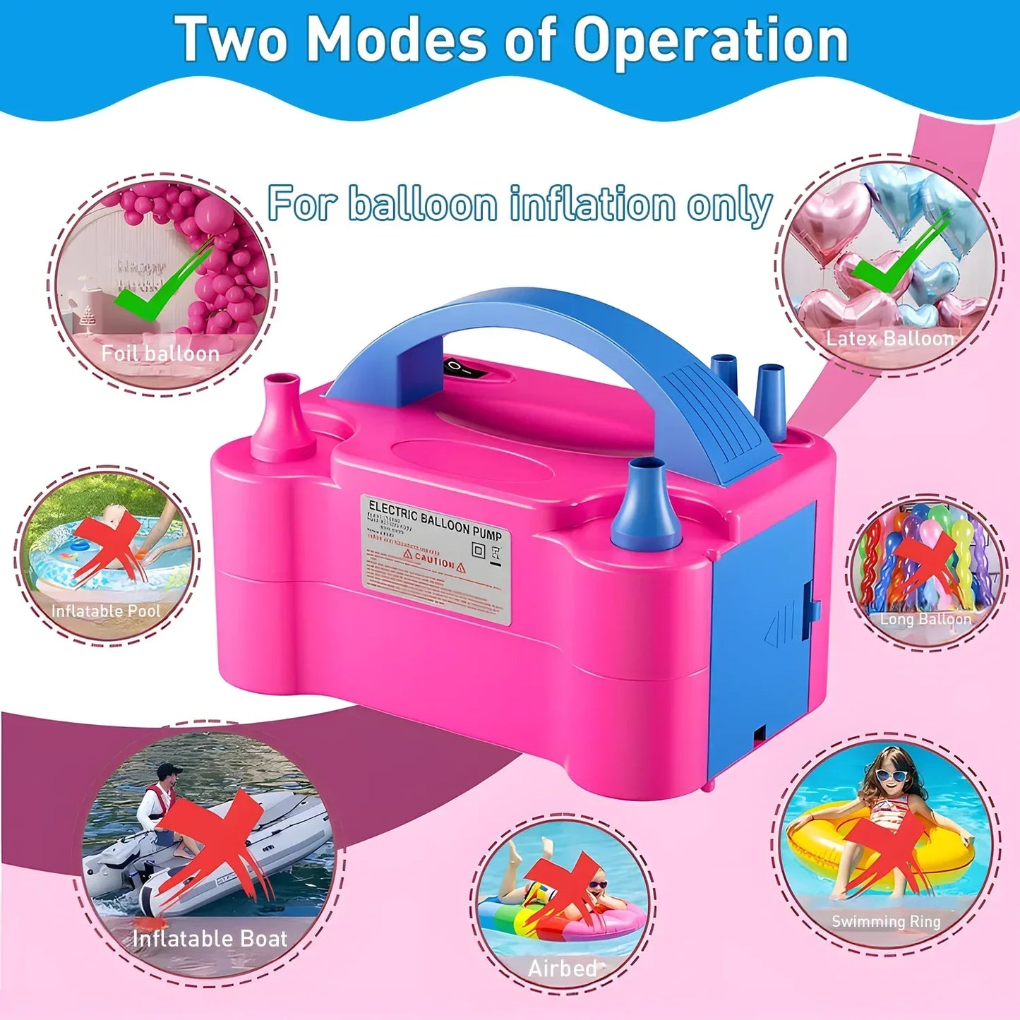 Electric Balloon Pump 600W Portable For Quick Balloon Inflation - ToylandEU