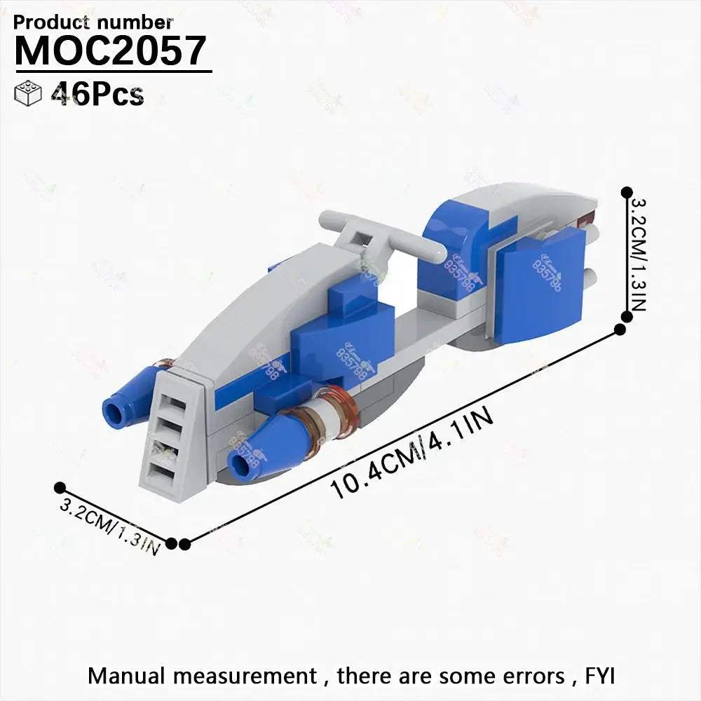 MOC Space Wars Movie Series Interplanetary Flying Motorcycle Combat Robot Airship Scout Building Blocks DIY Brick Kids Toy Gifts - ToylandEU