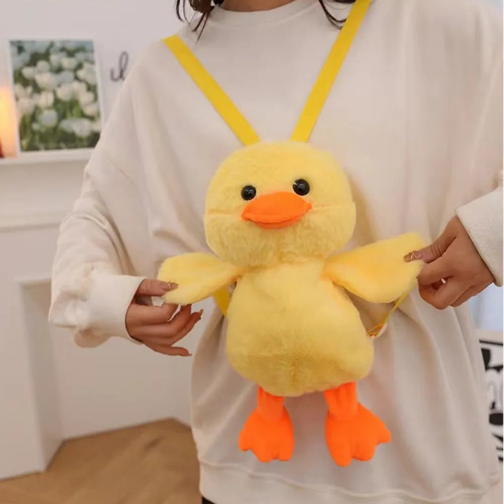 Adorable Plush Yellow Duck Backpack - Fun & Cozy Kids' Bag